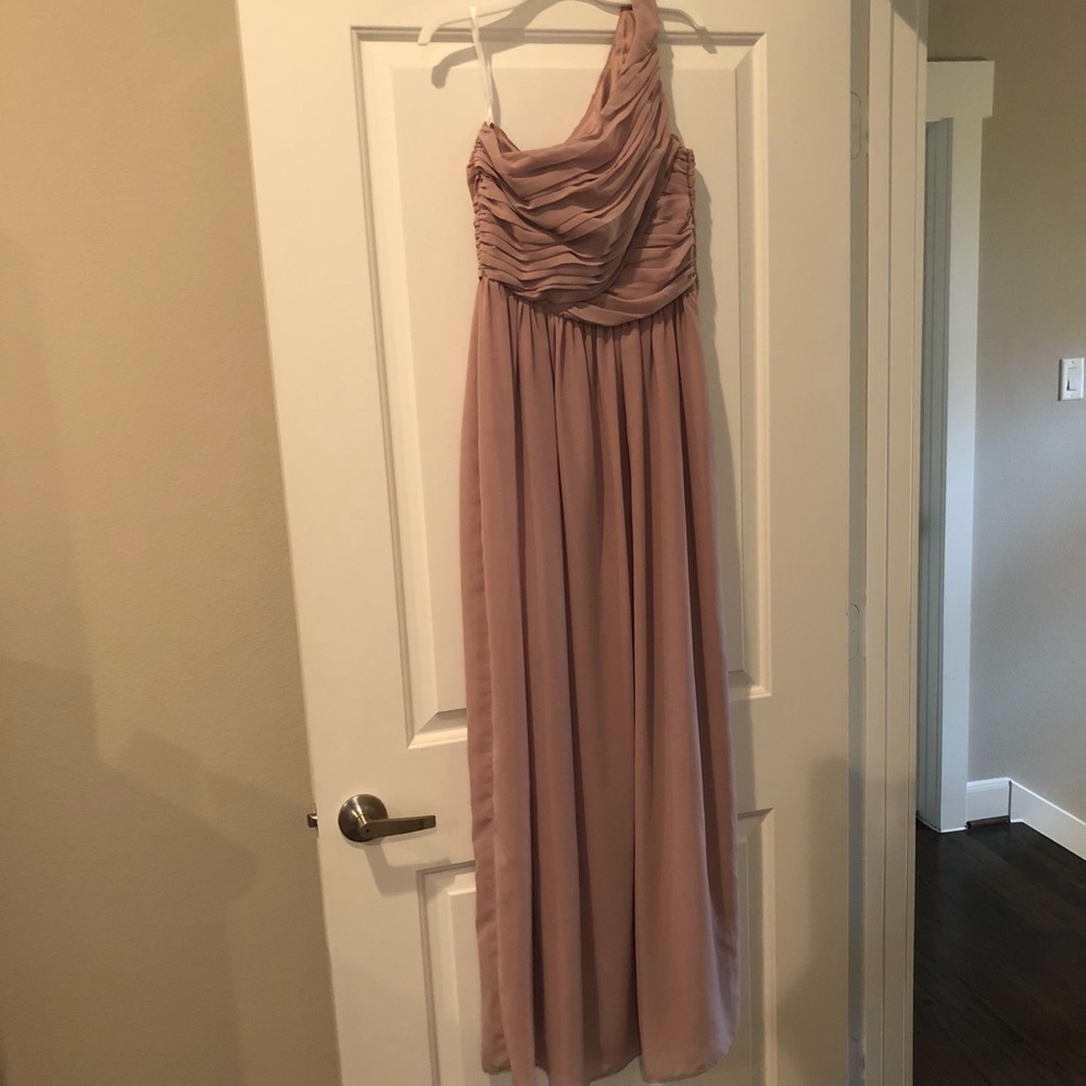 Blush one shoulder dress only worn once!